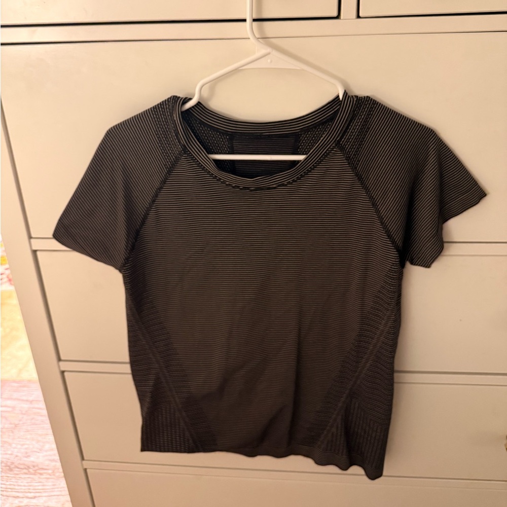 Black and white striped Athleta top